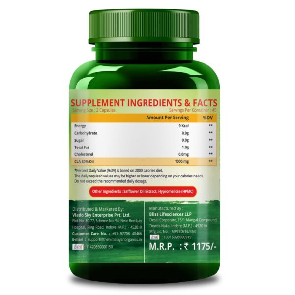 Himalayan Organics CLA 1000 Fat Burner Supplement
