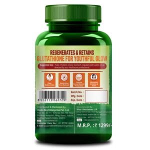 Himalayan Organics Glutathione Builder | Anti-Ageing & Skin Brightening with (Vitamin C, E, B6 & Curcumin)