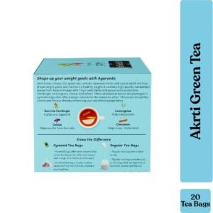 Kapiva Akrti Green Tea | Helps Maintain Healthy Weight | Enriched with Garcinia Cambogia, Lemongrass and Others