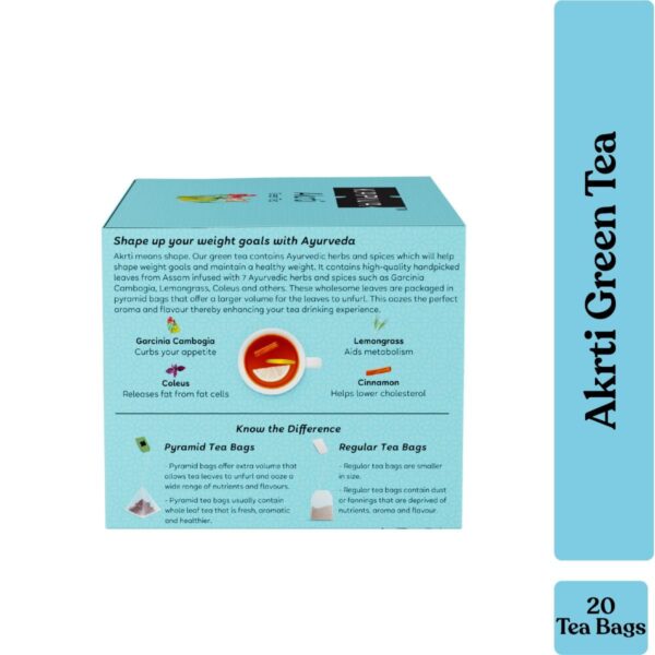 Kapiva Akrti Green Tea | Helps Maintain Healthy Weight | Enriched with Garcinia Cambogia, Lemongrass and Others