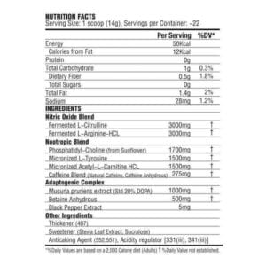 Procel VASO-RAGE Advanced Pre-Workout Energy