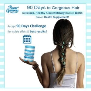 Power Gummies Gorgeous Hair & Nails with Biotin