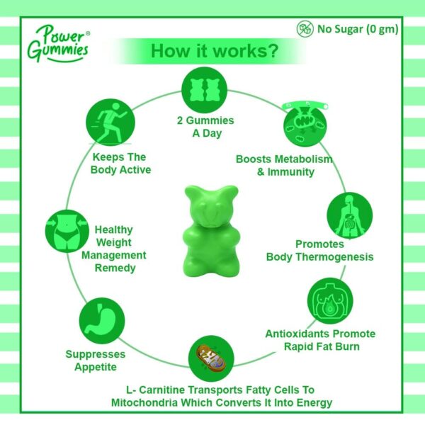 Power Gummies The Beach Body with Green Coffee, L-Carnitine & Vitamin C – Weight Management Gummies