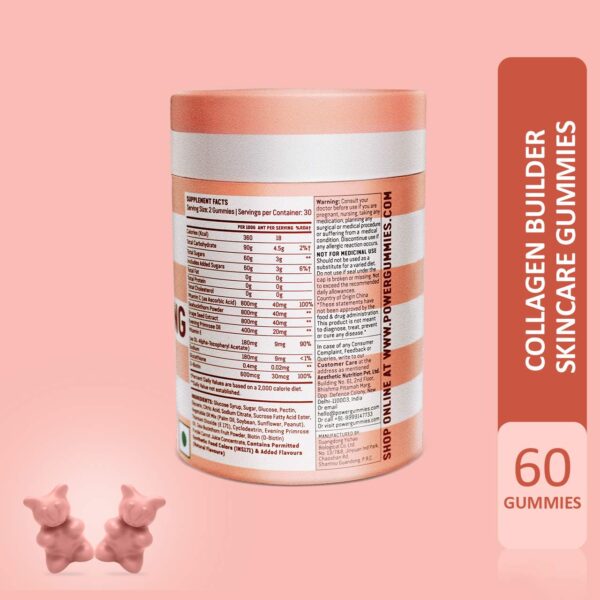 Power Gummies Jaw Dropping Gummies for Skin with Vitamin C