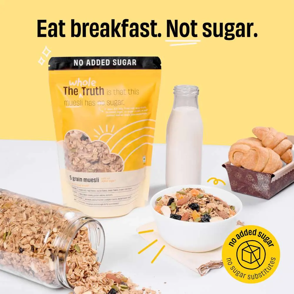 The Whole Truth Breakfast 5 Grain Muesli -No Added Sugar - product image