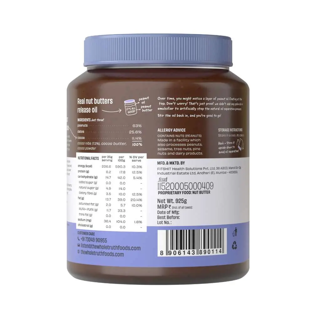 The Whole Truth Dark Chocolate Peanut Butter – Crunchy, Natural - Image 2