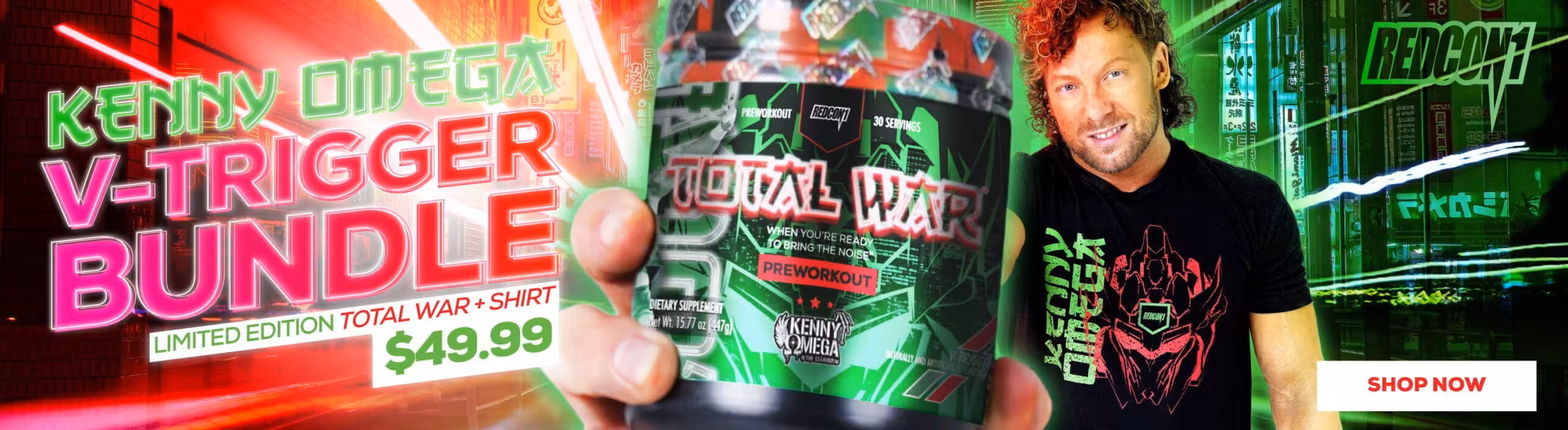Redcon1 TOTAL WAR Pre-Workout V-TRIGGER - Kenny Omega Edition