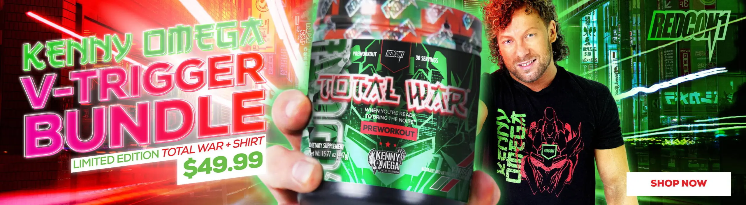 Redcon1 TOTAL WAR Pre-Workout V-TRIGGER - Kenny Omega Edition