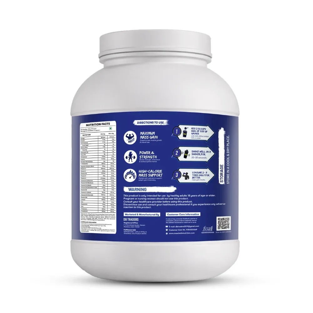 MuscleD-IN Nutrition SIZE UP Gainer - Image 3