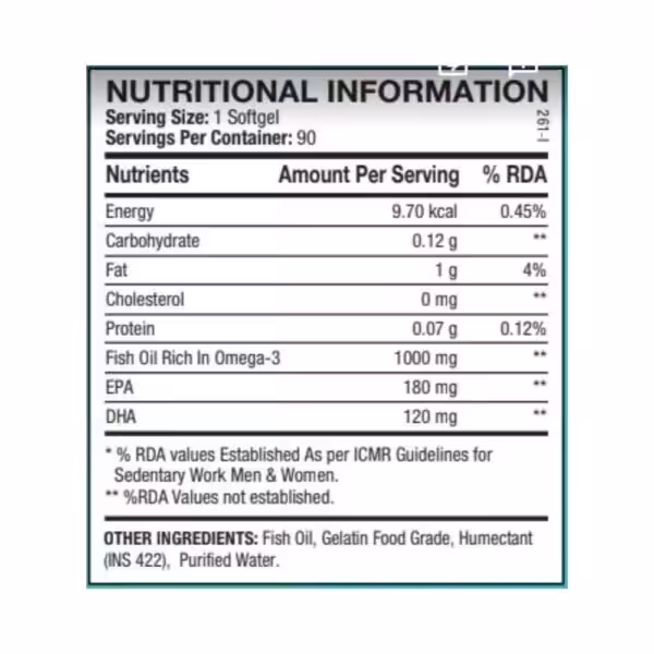 ANS Performance Premium Omega-3 1000mg Fish Oil - product image