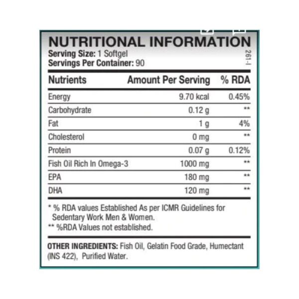 ANS Performance Premium Omega-3 1000mg Fish Oil