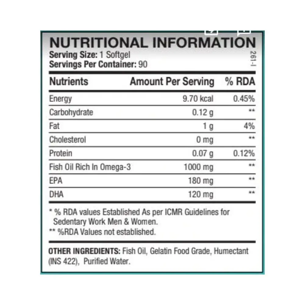 ANS Performance Premium Omega-3 1000mg Fish Oil - Image 2