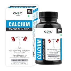 GHC Herbals Calcium, Magnesium, Zinc with Vitamin D3 and B12