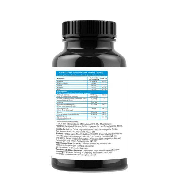 GHC Herbals Calcium, Magnesium, Zinc with Vitamin D3 and B12
