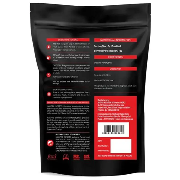 Nakpro Micronized Creatine Monohydrate - Image 2