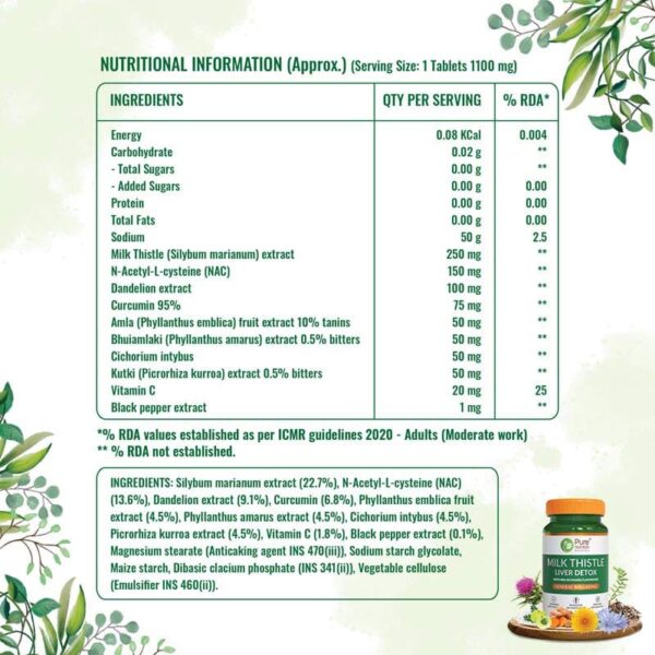 Pure Nutrition Detox Liver Milk Thistle