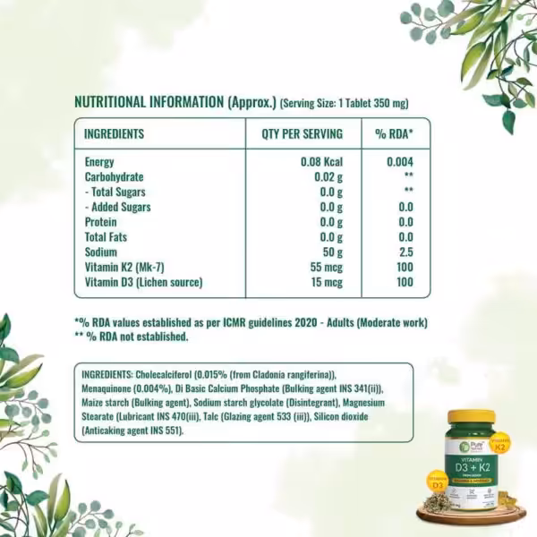 Pure Nutrition Vitamin D3 + K2 - product image