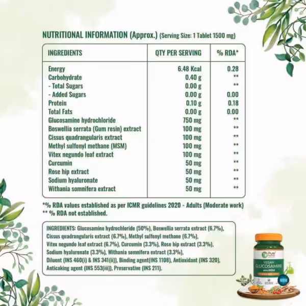 Pure Nutrition Glucosamine Msm - product image