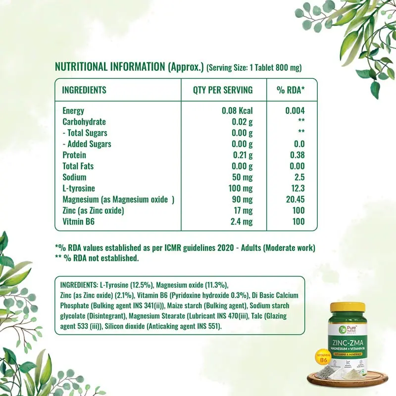 Pure Nutrition ZMA - Image 2