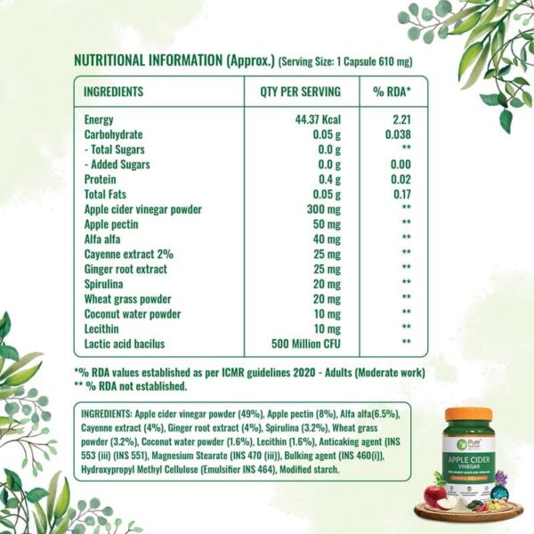 Pure Nutrition Apple Cider Vinger Plus