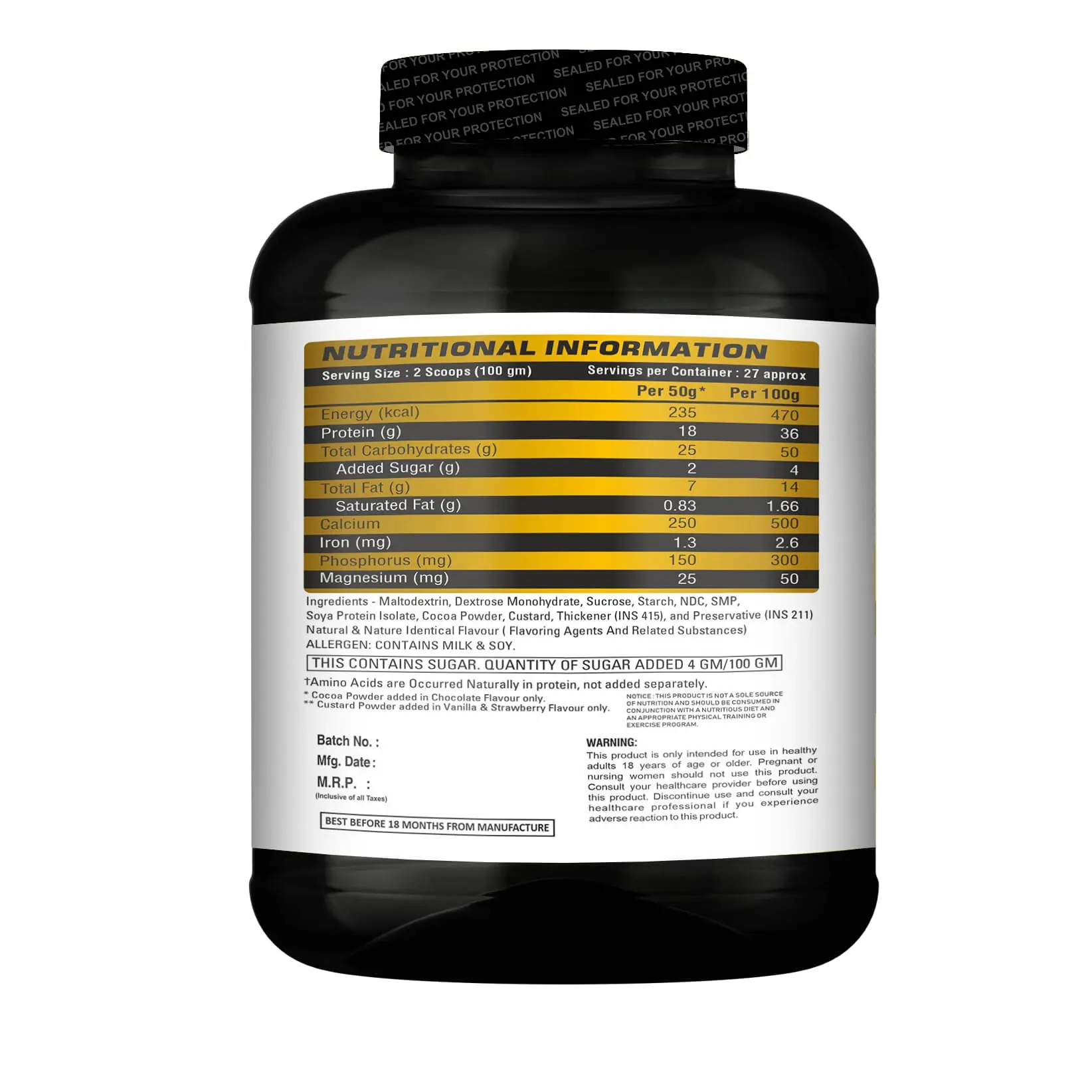 MuscleD-IN Nutrition SIZE UP Gainer - Image 2