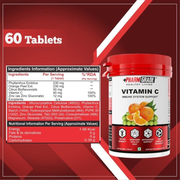 PharmGrade Healthy Living Vitamin C 500mg