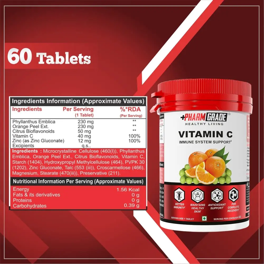 PharmGrade Healthy Living Vitamin C 500mg - Image 4