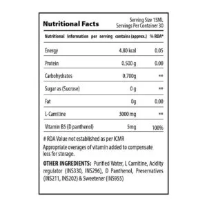 QNT L Carnitine 3000 Liquid