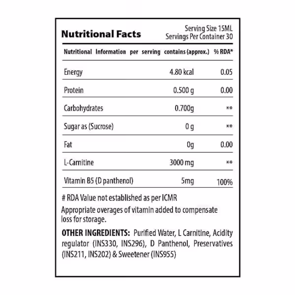 QNT L Carnitine 3000 Liquid - product image