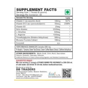 MuscleD-IN Nutrition Power Bomb Pre Workout