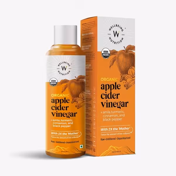 Wellbeing Nutrition Organic Apple Cider Vinegar with Mother of Vinegar - product image