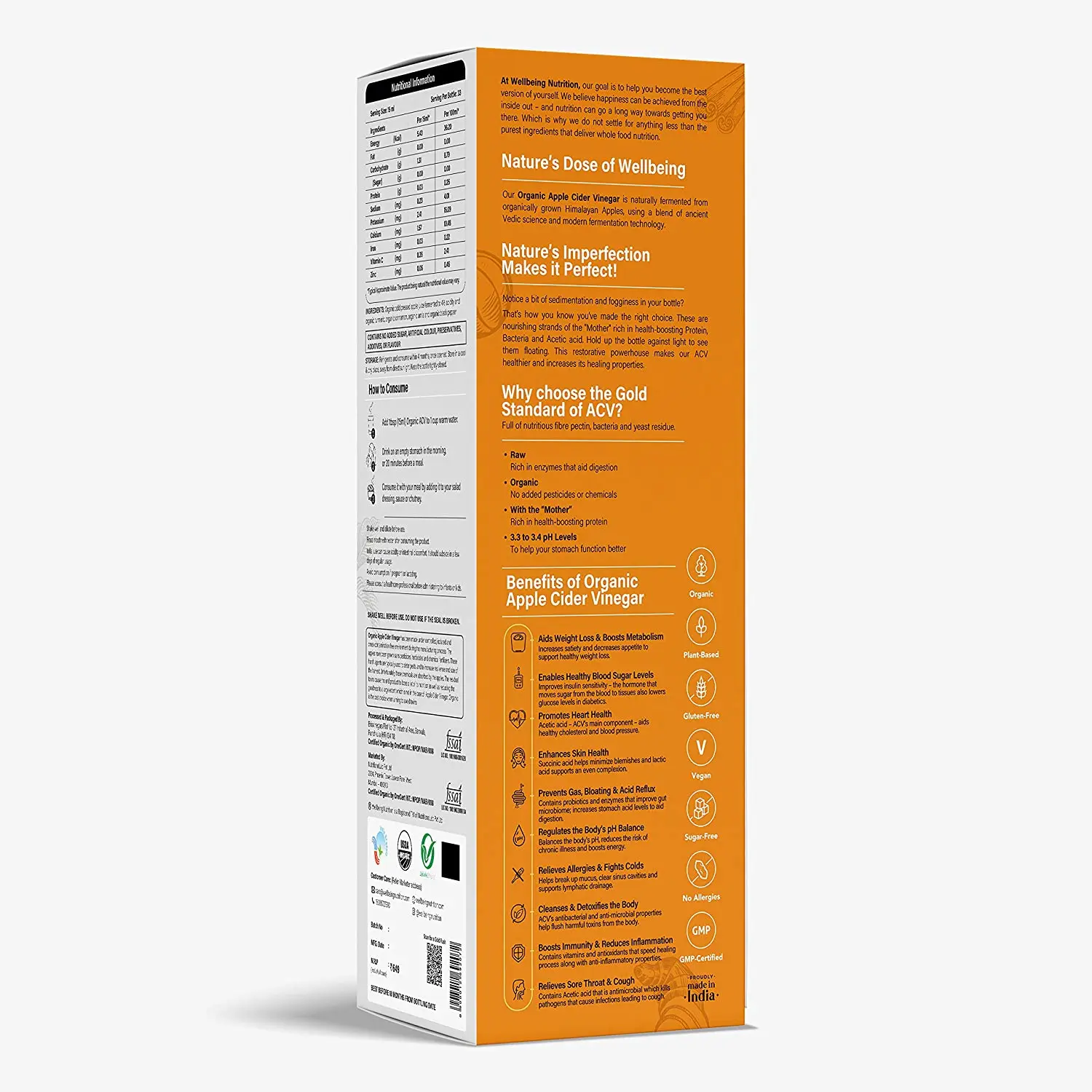 Wellbeing Nutrition Organic Apple Cider Vinegar with Mother of Vinegar - Image 7