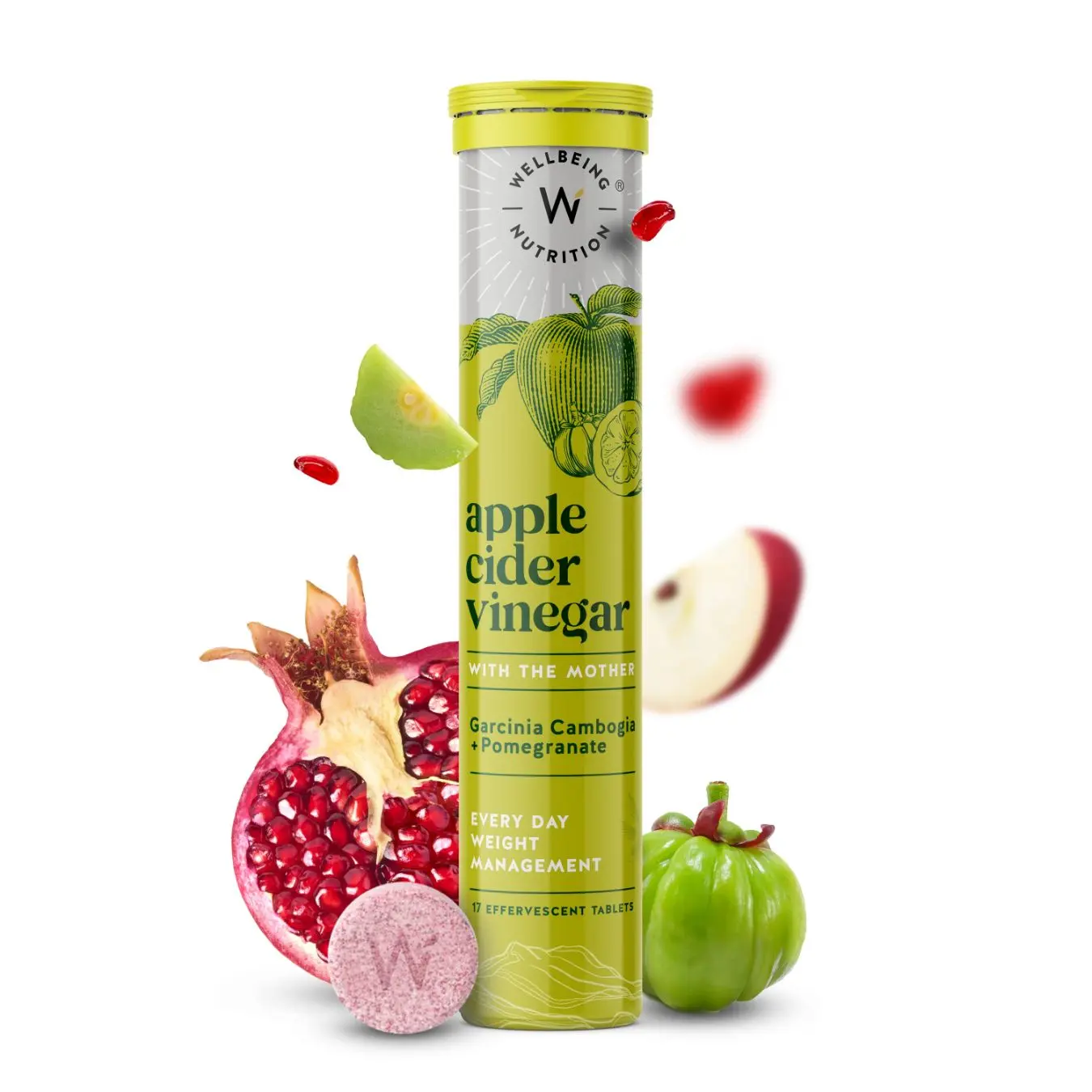 Wellbeing Nutrition Apple Cider Vinegar with Mother & Garcinia Cambogia - Sports Nutrition Supplement