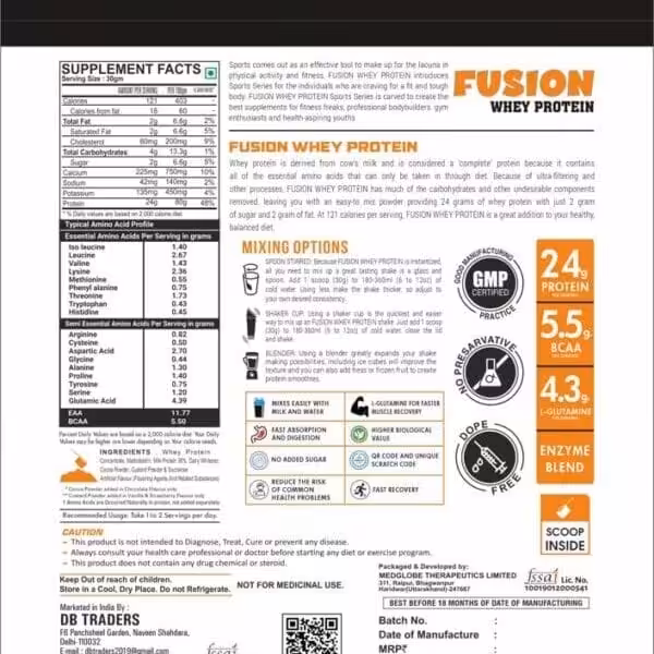 MuscleD-IN Nutrition Fusion Whey - product image