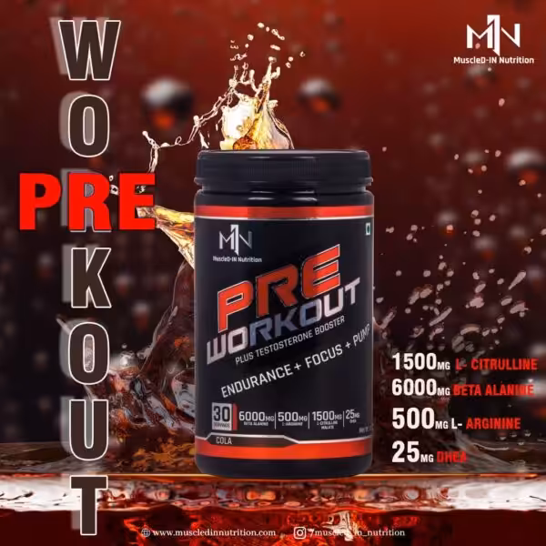 MuscleD-IN Nutrition PRE WORKOUT With Testosterone Booster - product image
