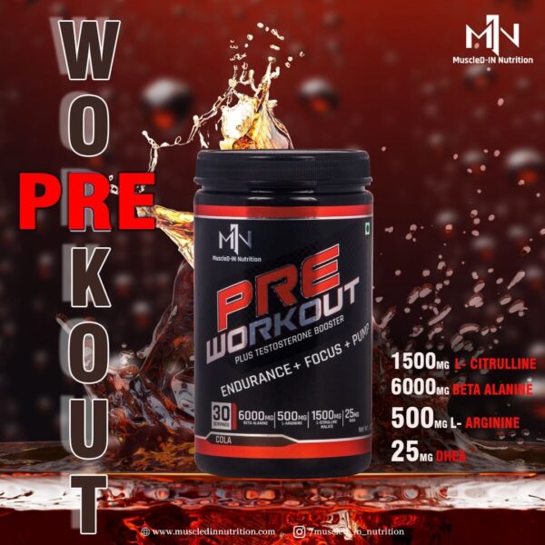 MuscleD-IN Nutrition PRE WORKOUT With Testosterone Booster