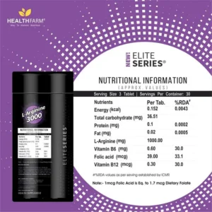 HEALTHFARM L Arginine 3000 mg Tablets