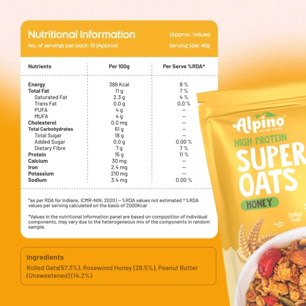 Alpino Super Oats - High Protein Rolled Oats