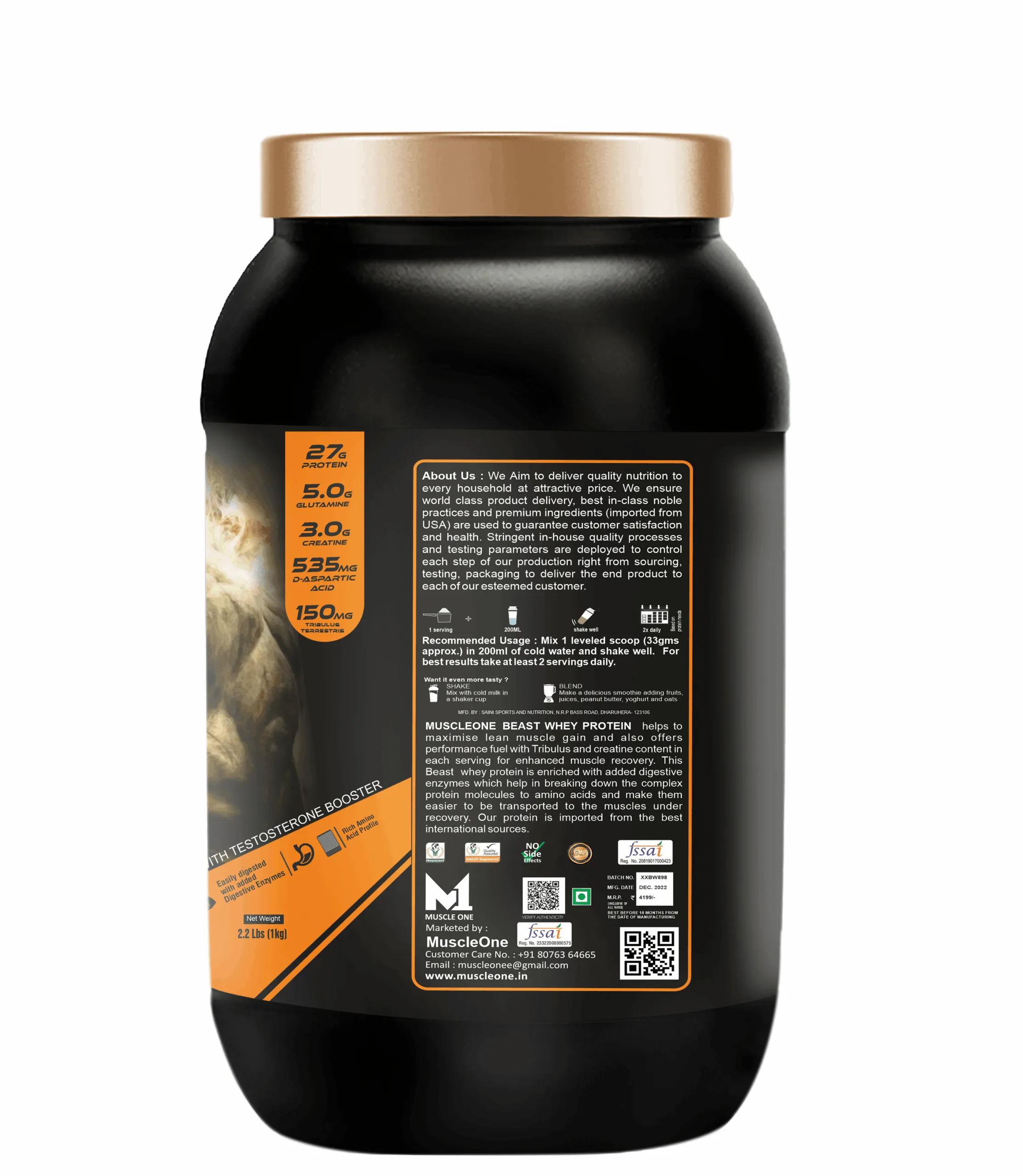 Muscle One Beast Whey Isolate Protein - Image 3