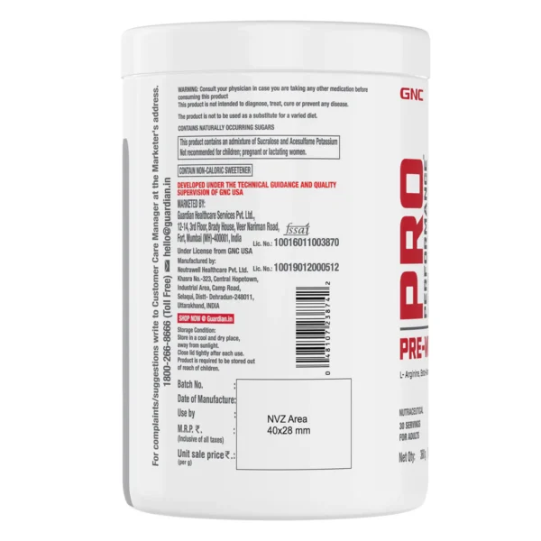 GNC Pro Performance Pre-Workout