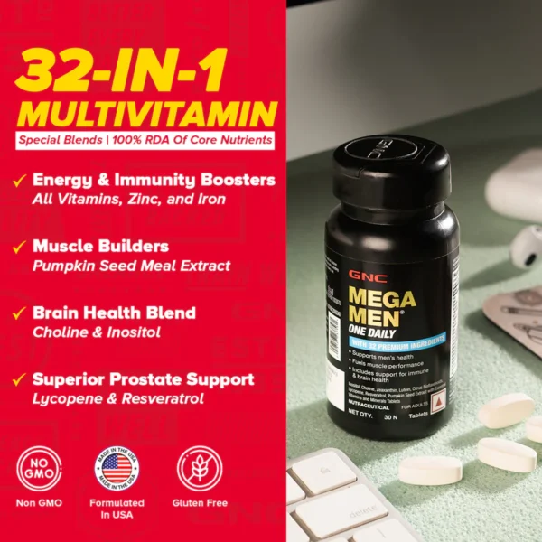 GNC Mega Men One Daily Multivitamin 30tablet