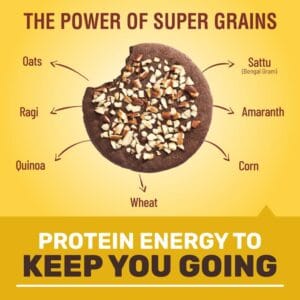 Max Protein Cookies Choco Almond 60g | Zero Added Sugar - Pack of 12