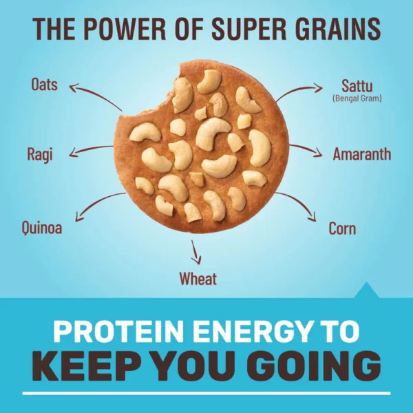 Max Protein Cookies Cashew Delite 60g | Zero Added Sugar - Pack of 12