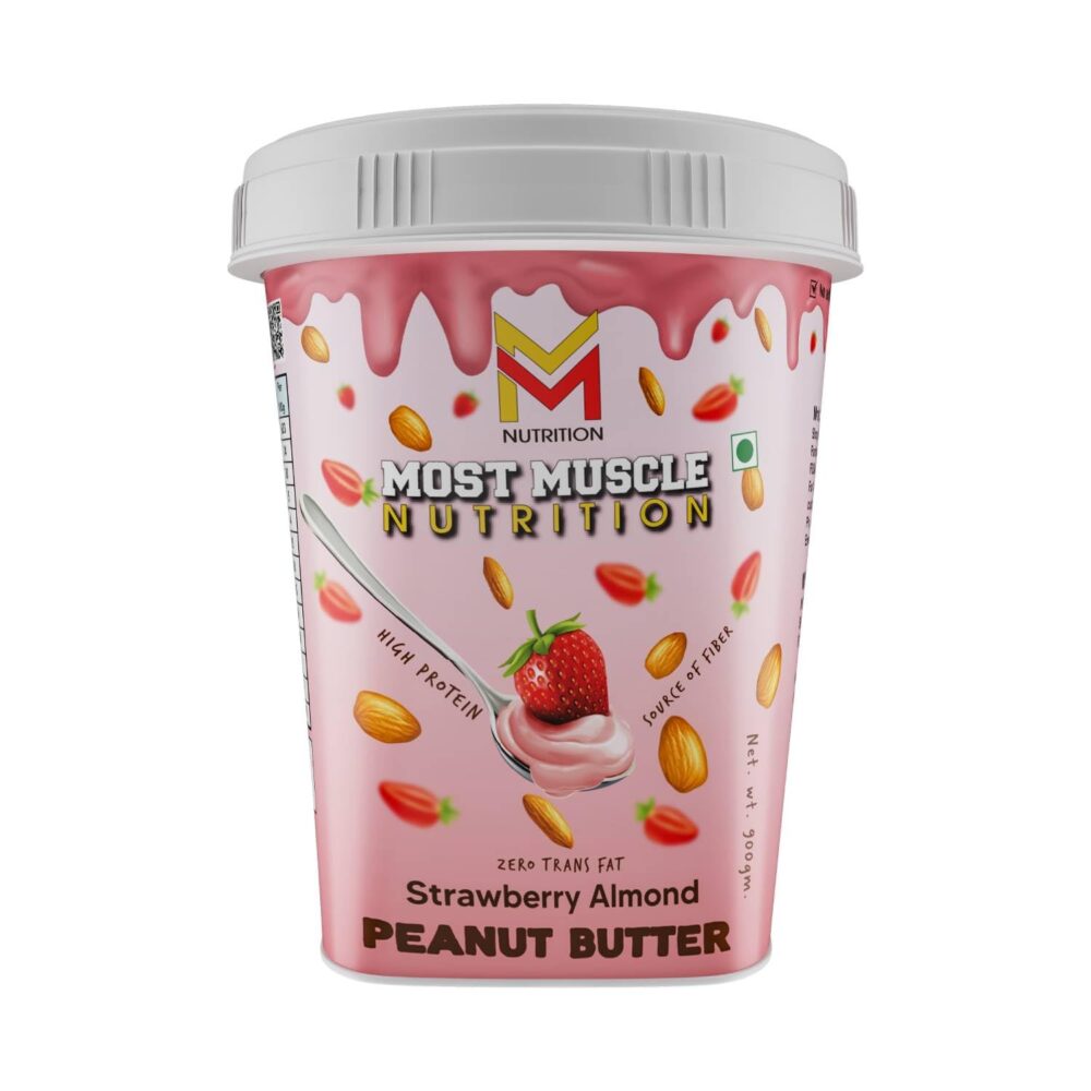 Most Muscle Nutrition Strawberry Peanut Butter All Natural Organic Peanut Butter