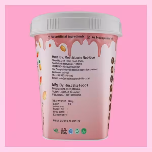 Most Muscle Nutrition Strawberry Peanut Butter All Natural Organic Peanut Butter - product image