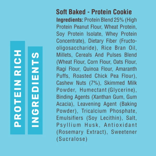 Max Protein Cookies Cashew Delite 60g | Zero Added Sugar - Pack of 12