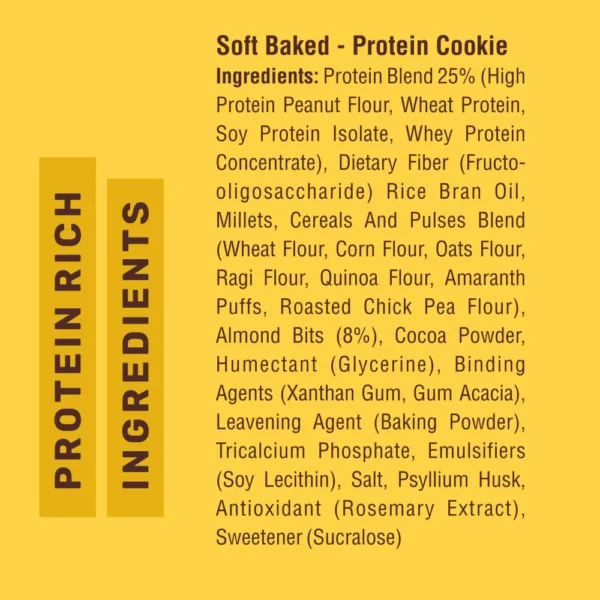 Max Protein Cookies Choco Almond 60g | Zero Added Sugar - Pack of 12