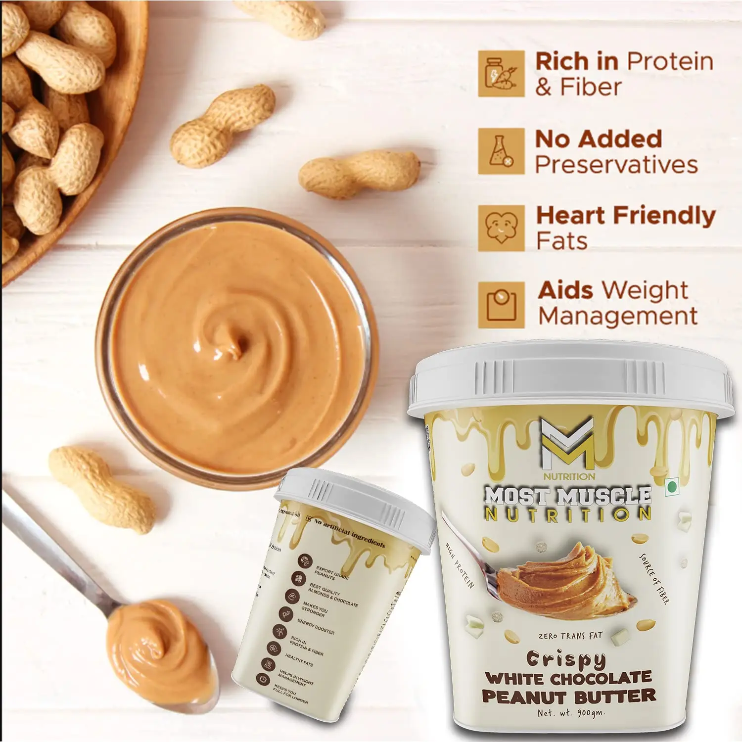 Most Muscle Nutrition Crispy White Chocolate Peanut Butter - Image 6