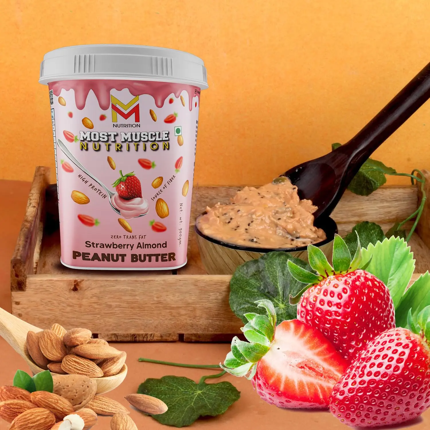 Most Muscle Nutrition Strawberry Peanut Butter All Natural Organic Peanut Butter - product image