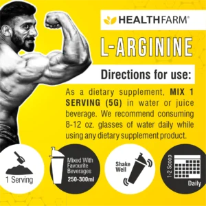 HealthFarm Pure L-Arginine Amino Acid